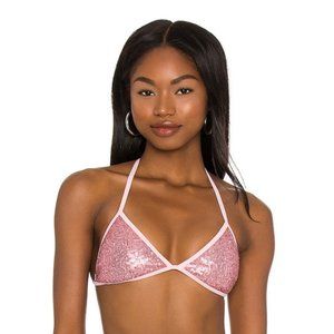superdown - sequin bikini top